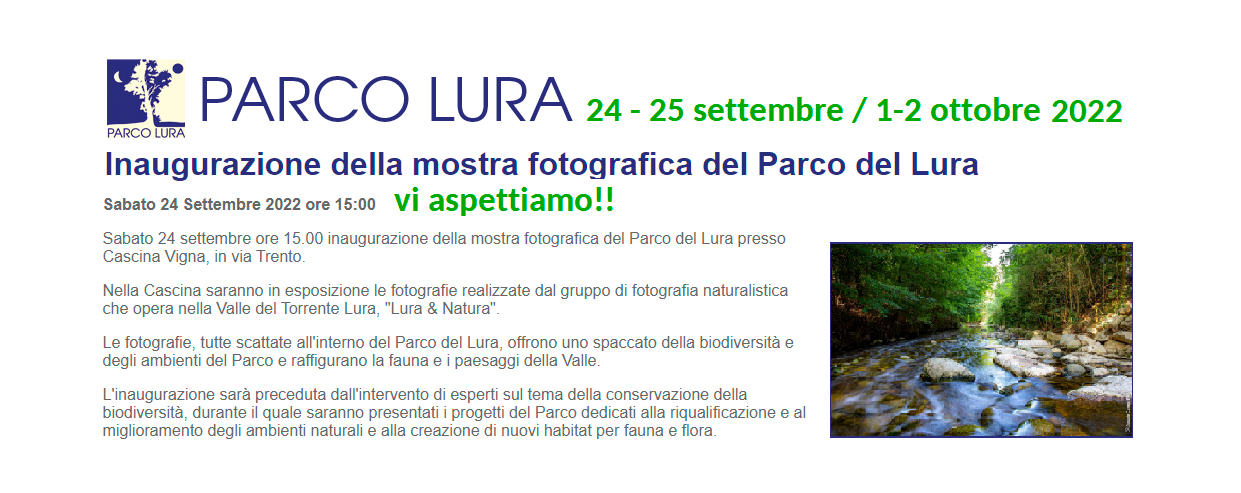Mostra fotografica parco del Lura